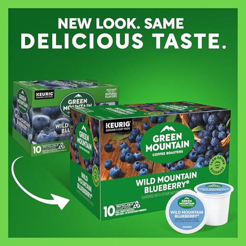 Image of Green Mountain Coffee Roasters Wild Mountain Blueberry Keurig Single-Serve K-Cup pods, Light Roast Coffee, 60 Count (6 Packs of 10)