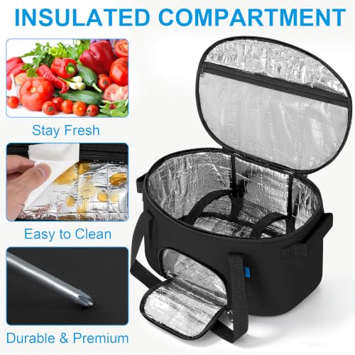 Image of Insulated Slow Cooker Carry Bag for 6-8 Quart CrockPot and Hamilton Beach