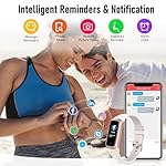 Fitness Tracker with 24/7 Heart Rate, Blood Oxygen Blood Pressure Sleep Monitor, Activity Trackers 5 ATM Waterproof,Step Calorie Counter Pedometer Health Smart Watch for Women Men(Beige) - Image 4