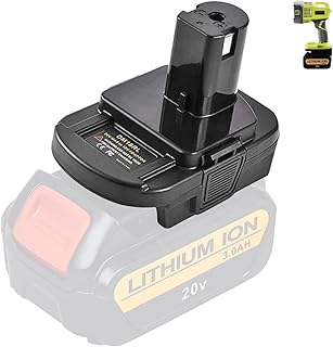 DM18RL Battery Adapter for Dewalt for Milwaukee to Ryobi 18V Battery Adaptor, TEPULAS USB Battery Converter for Dewalt & Milwaukee Batteries to Ryobi 18V Power Tools