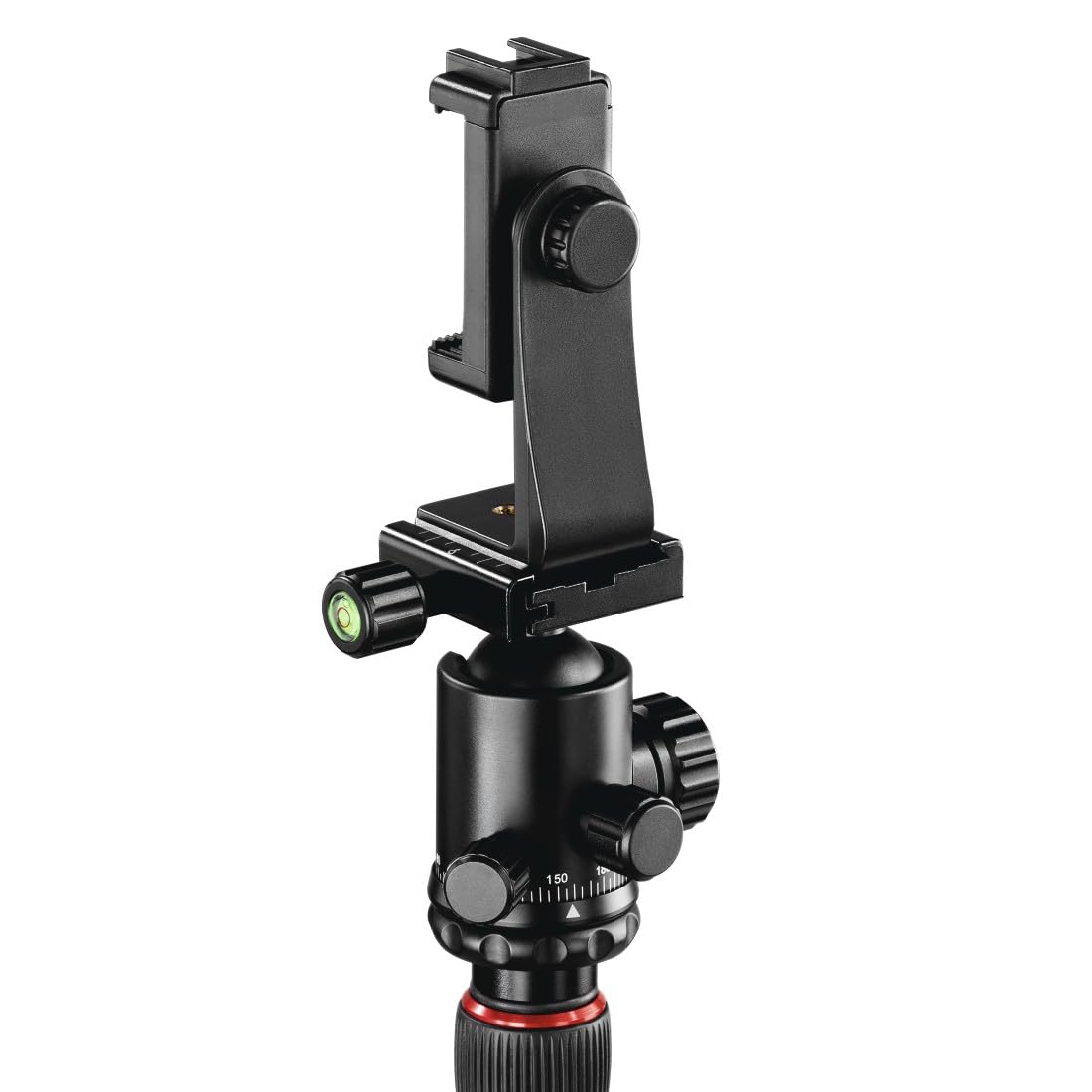 Hama Trépied Appareil Photo 2 en 1 Ramble II Duo (Plaque de Montage Rapide pour Portable, Ultraléger en Carbone, Macrophoto, Monopod ou Tripode, Max. 160 cm, tête sphérique rotative, Sac) Noir