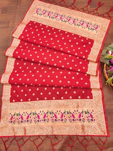 Image of DEVANGI Women's Pathni Banarasi Silk Unstitched Salwar Suit Dress Material With Dupatta