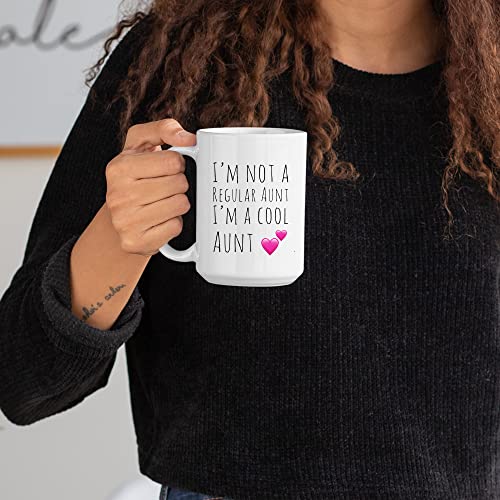 Panvola-Im-Not-A-Regular-Aunt-Im-A-Cool-Aunt-Gifts-Mothers-Day-From-Niece-Nephew-Sister-Brother-Husband-Boyfriend-New-Tia-Ceramic-Coffee-Mug-White-15-oz Panvola Im Not A Regular Aunt Im A Cool Aunt Gifts Mothers Day From Niece Nephew Sister Brother Husband Boyfriend New Tia Ceramic Coffee Mug White 15 oz
