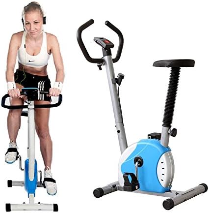Upright Belt Olympic Exercise Bike Cycling light weight BLUE with LCD Display