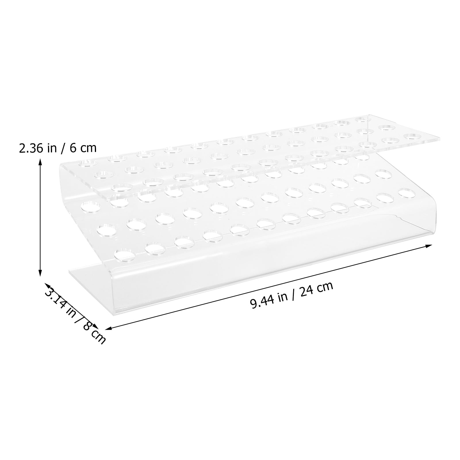 NUOBESTY Clear Acrylic Pen Holder Organizer with 36 Slots for Makeup Brushes Stationery and Art Supplies - Desktop Display Stand - Image 2