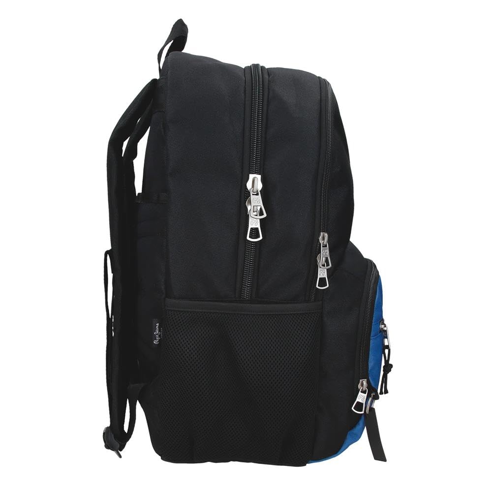 Pepe Jeans Henry Sac à Dos Scolaire 15.6" Inches Noir 33x46x15 cm Polyester 22.77L par Joumma Bags