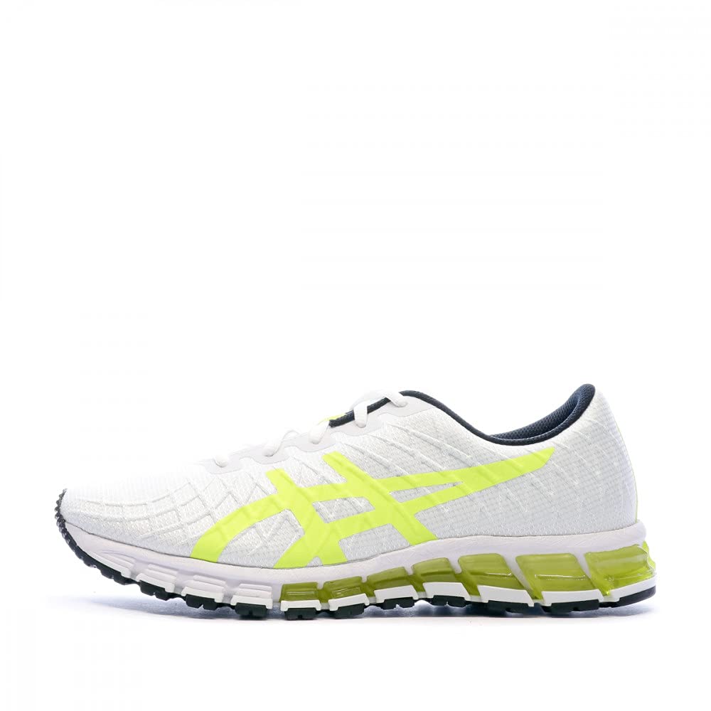 ASICS Men's Running Shoe, White Flash Yellow, 7.5