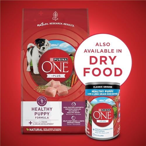 Purina ONE Plus Wet Puppy Food Classic Ground Healthy Puppy Lamb and Long Grain Rice Entree - 13 oz. Cans (Pack of 24) - image 9