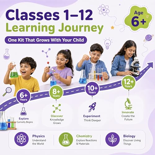 Image of Lifelong Labs Science Kit | 150+ Fun Experiments for Kids | STEM Learning Educational Kit for 6-7-8-9-10-11-12-15 Years | STEM Project Science Kit Birthday Gift Toy for Boys & Girls