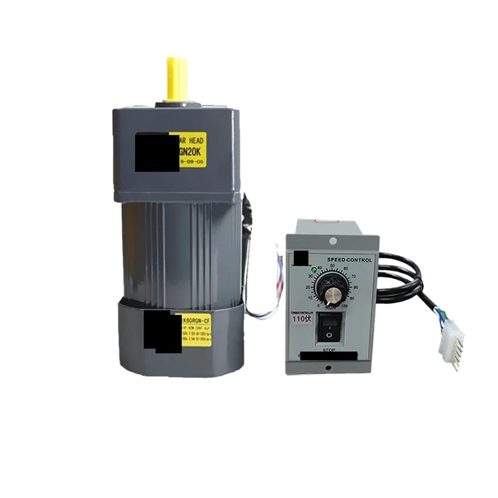HYRBNSDLK Asynchronous Motor 60W 110V AC Gear with Speed Regulator 5IK60RGN-AF Adjustable High Torque Shaft Diameter 12mm(0-37RPM)