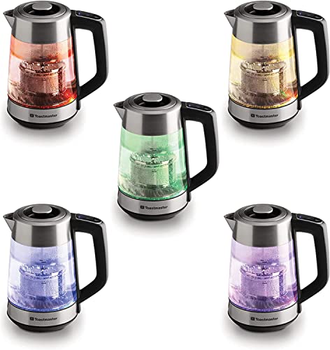 Tetera eléctrica de vidrio Toastmaster 1.7 L miniatura 3