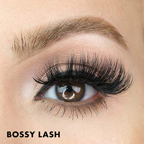 Moxielash Magnetic Eyelashes - Bossy Lash | Reusable Magnetic Lashes, No Glue Or Alcohol - Create Large & Beautiful Eyes - Full Glam, Professional Faux False Eyelashes, Mink - 1 Pair #TOP2