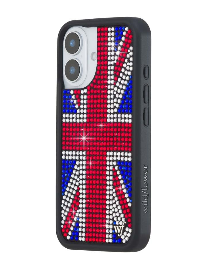 Image of Wildflower Cases - iPhone 16 Compatible - Rhinestone Union Jack