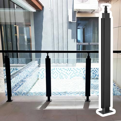 Poteau de balustrade en verre pour balcon extérieur et terrasse de piscine