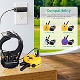 Lnauy for Mini Educator Charger Dual Lead Charger Compatible with Educator 300, 400 Series and BP-504 Barkless Training E Collar Remote Dog Training Collar Replacement Power Supply Adapter Cord