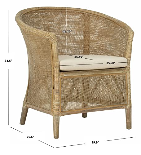 Sillón Acogedor Rattan Blanco miniatura 3