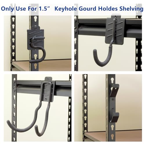Image of Wallmaster Boltless Shelving Hook Organizer Kit,7 Pcs Adjustable Storage Hanging Accessories for 1.5 inch Keyhole Rack,Garage Heavy Duty Tool Storage System