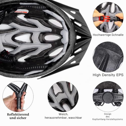 ioutdoor Premium Fahrradhelm, CE CPSC Zertifikat (Weiß) – Ansicht 3