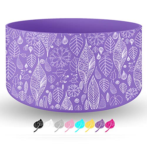 Protective Silicone Boot for Hydro Flask 12-40 oz Water Bottle,Decorative Bottom Sleeve Cover,Compatible with Iron Flask,Hydro Cell,Thermoflask,Simple Modern,Contigo etc (Flexible Width 2.87/3.56in)