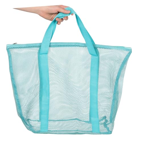Didiseaon Large Mesh Beach Tote Bag for Family Storage Oversized Net Shoulder Bag for Grocery Toys and Vacation Essentials Ample Capacity Transparent Design4