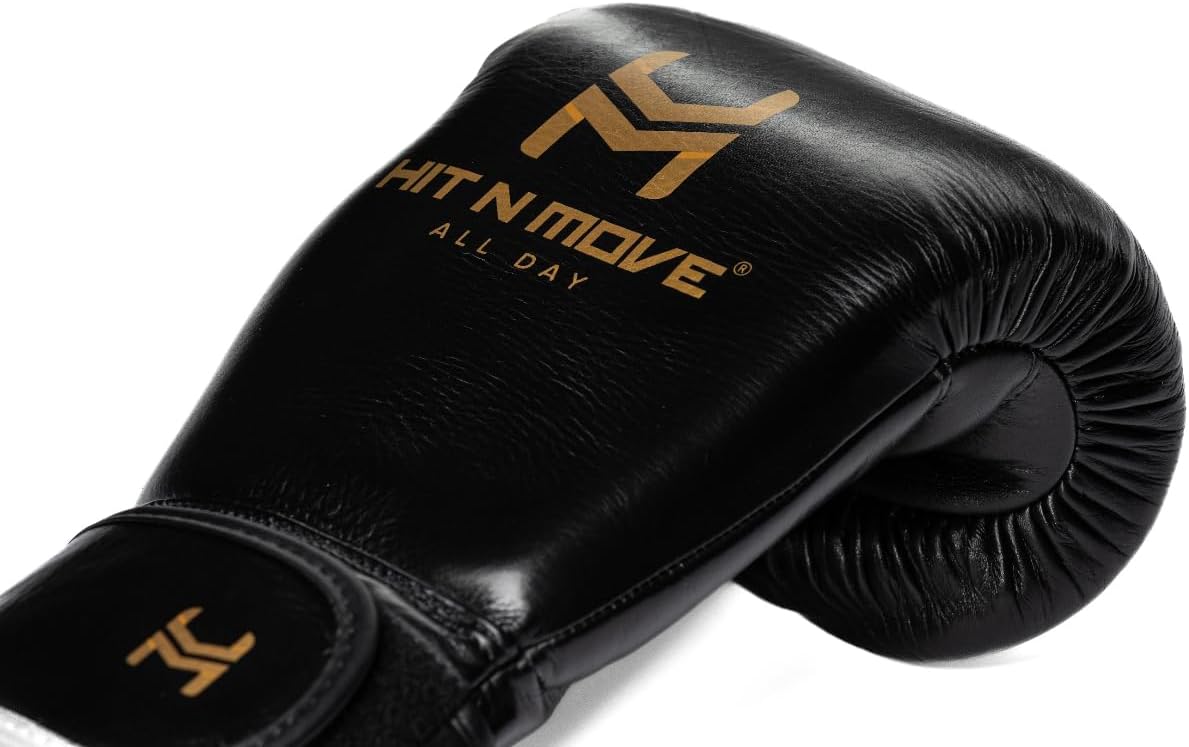 HIT N MOVE All Day Plus Weighted Boxing Gloves Men, Boxing Equipment, Heavy Bag Workout Gloves for Boxing, Training, Kickboxing, Muay Thai, MMA, 24 oz 1.5lbs