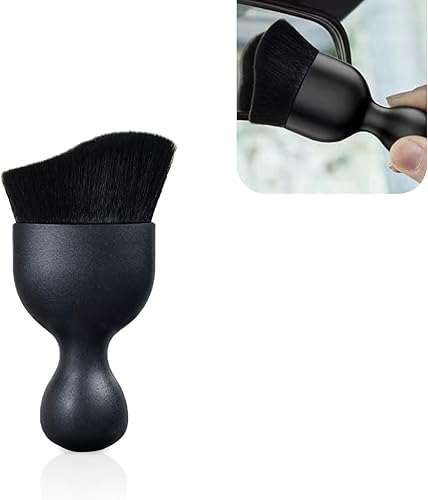 Crynod 1 cepillo de limpieza de automóvil, 1.7 pulgadas x 3.8 pulgadas, herramienta de limpieza universal de fibra suave para detalles, cepillo de