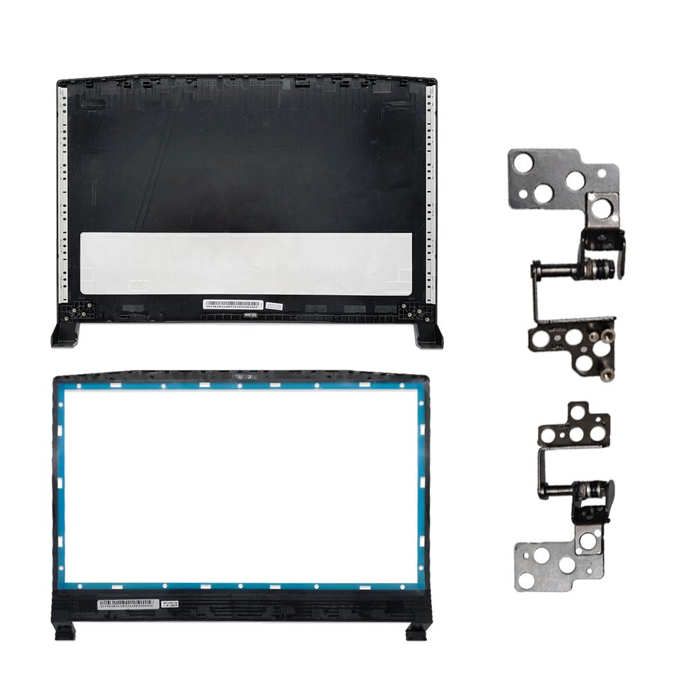 Laptop LCD Top Back Rear and Front Bezel Cover Case Comptible for MSI Katana GF66 11UE 11UG MS-1581 MS-1582 307581a222 307581b211 with Shaft Hinges