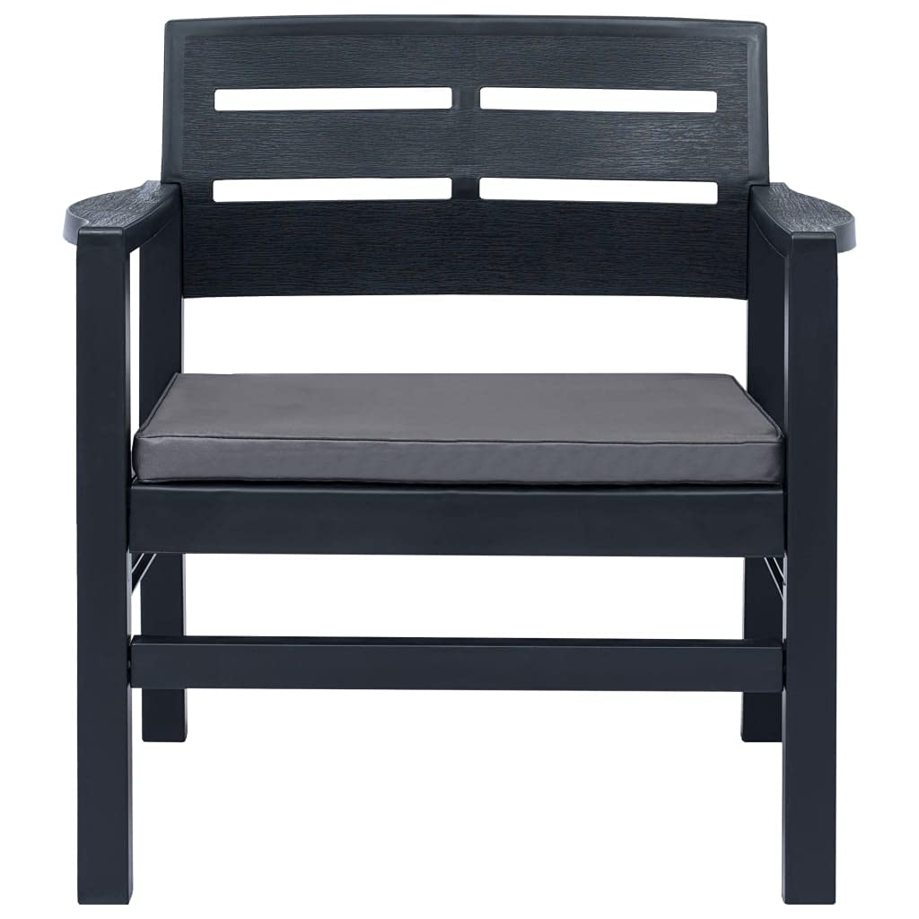 Ipae-Progarden Lombok - Set con Cuscini, Antracite, 30 x 30 x 30 cm