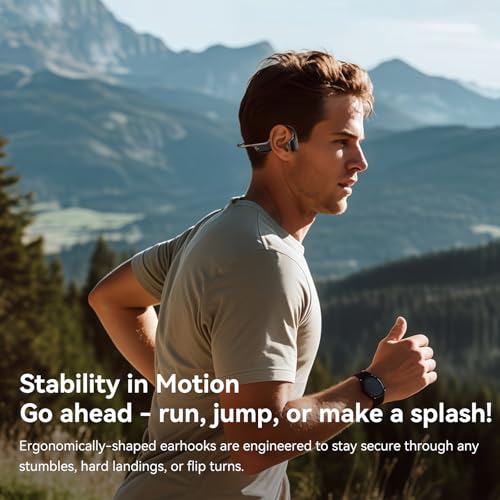 Image of Swimming Headphones IP68 Waterproof, Open Ear Bone Conduction Underwater Headphones Bluetooth 6.0& MP3 with 32GB Memory Card, Soft /Skin /Lightweight Sound Swim Earbuds-SurfAudio
