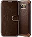Galaxy S7 Edge Case, (Savant - Chocolate Brown) (Wallet Card Storage) Premium PU Leather Wallet (Slim Portfolio Card Slots) Flip Diary Cover for Samsung Galaxy S7 Edge 2016 by Lumion