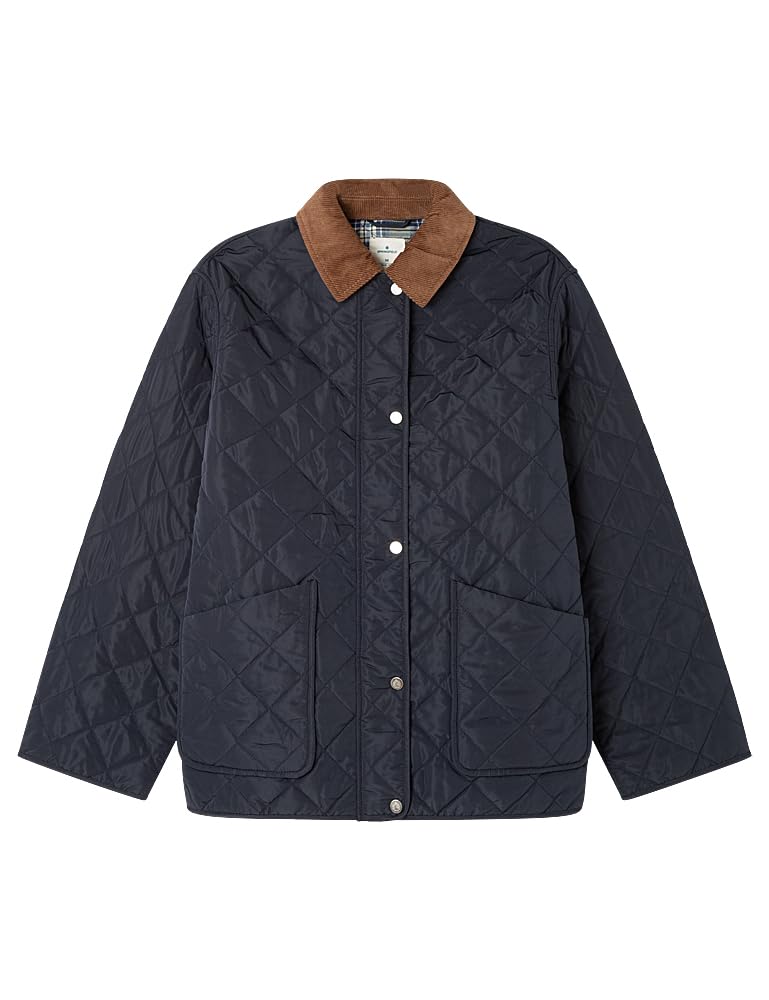SPRINGFIELD Husky Jacket with Inside Check Lining and Corduroy Collar Sport Mujer