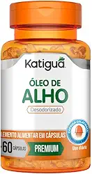 Katiguá, Óleo de Alho, Desodorizado, Sem sabor, 60 Cápsulas Soft Gel • 30 doses, Laranja