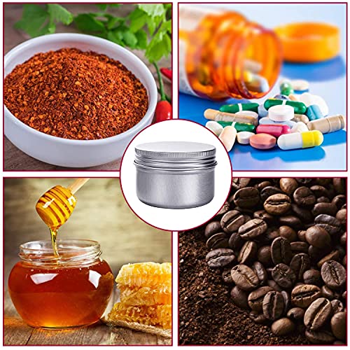 Hulless 4 Ounce Aluminum Cans 120 Ml Screw Lid Metal Storage Tins Containers For Storing Spices, Candies, Lip Balm, Candles, 12 Pcs. #TOP6