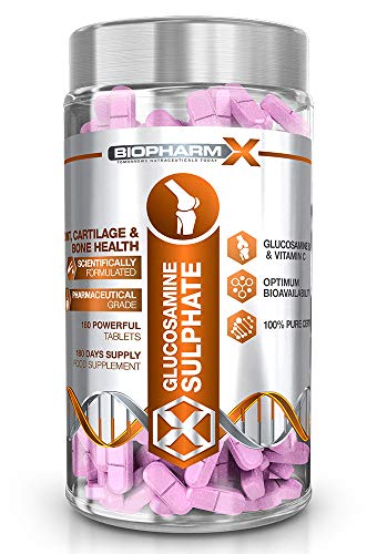 Glucosamine Sulphate 1500mg (+ Vitamin C) 100% Pure Certified, Maximum Strength & Premium Grade (180 Tablets â€“ 1 Per Day)