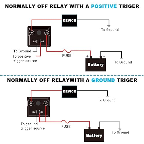 Miniatura 6 de Relé de arranque DC12V 250A Interruptor de relé de carga dividida de 4 pines, 12 V, continuo, resistente, SPST de alta corriente, 4 terminales, relé
