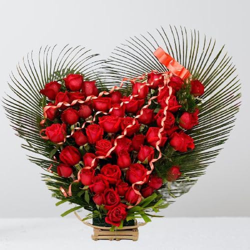 IFG's Beautiful Arrangement of Red Roses, 50 pcs Fresh Flowers - Same Day Delivery-picture-33