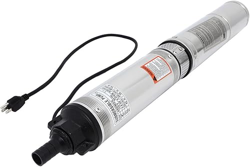 Bomba de agua ROADFAR de pozo profundo de 370 W, sumergible 8000L/H, bomba de agua sumergida de pozo profundo 110 V, 60 Hz, bomba de agua comprimida