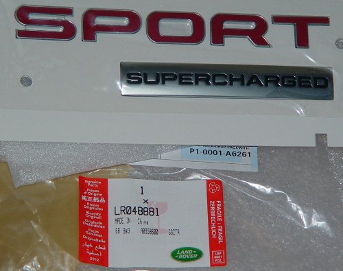 EuroActive Land Rover OEM Brand Range Rover Sport Supercharged RED Sport Tailgate Badge