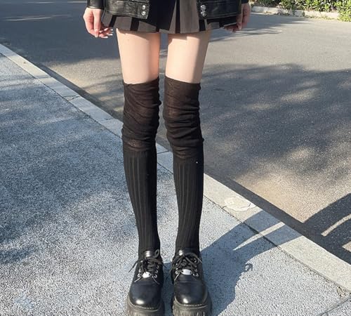 Image of Mrotrida Women's Heart Pattern Tights Elastic Jacquard Love Heart Pantyhose Stockings