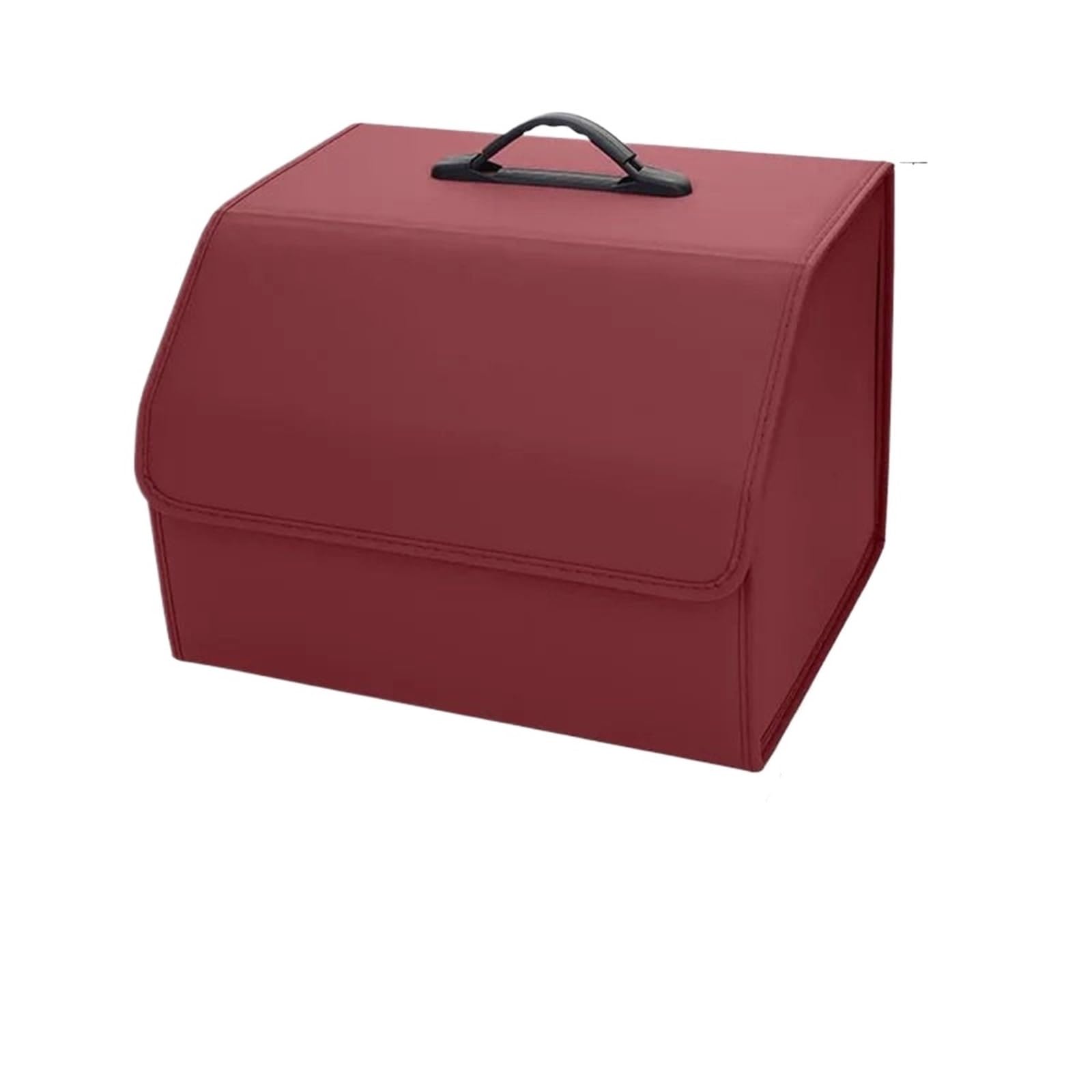 Składany organizer podróżny do bagażnika samochodowego, skórzany, pasuje do większości modeli Organizer wzmocniony(Red-1PCS,L)