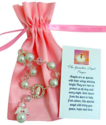 Guardian Angel Bracelet With Holy Prayer Card Girls Jewelry Set For First Communion Or Confirmation #TOP1