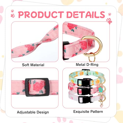 Collar ajustable para perros pequeños, 3 piezas miniatura 3