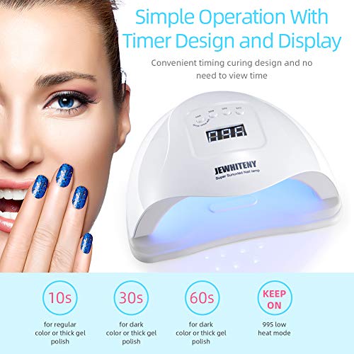 Gel Uv Led Nail Lamp, Nail Dryer 80W Gel Nail Polish Uv Nail Light Manciure/Pedicure Sun Light Curing Lamp With 4 Timers Professional Nail Art Tools #TOP1