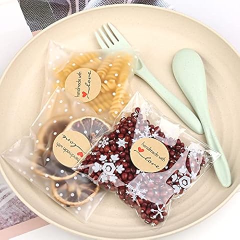 Generic Folien Tüten, 200 Cellophantüten Selbstklebend 10x10cm Cover