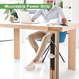 3m Cable 8 Way Power Strip Surge Protector, 8 Way Extension Lead USB C PD20W with Switches, Wall Mount Power Strip with Metal Casing for Home Office Industrial Use, Black, 13A - Image 9