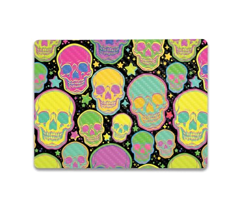 Image of MightySkins Carbon Fiber Skin Compatible with Microsoft Surface Laptop Go 3 (2023) Full Wrap Kit - Candy Skulls | Protective, Durable Textured Carbon Fiber Finish | Made in The USA