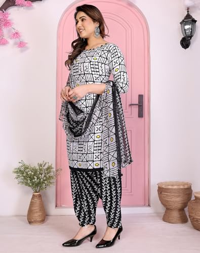 Image of Yashika Unstiched Crepe dress materials | Crepe Salwar Suit for women with dupatta | suit material for women unstitched
