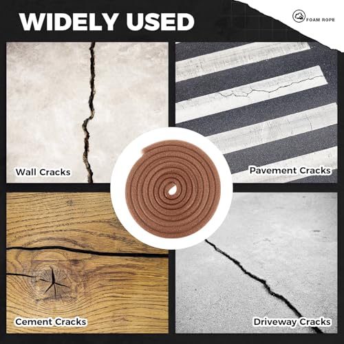 Image of MotiMind Foam Backer Rod for Gap, 1 Inch X 25 ft, Brown, 1 Roll