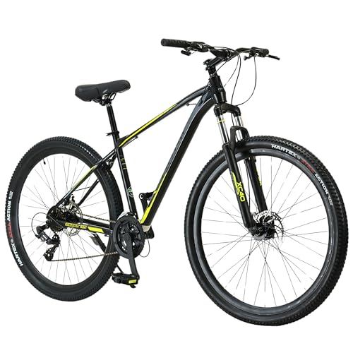 FitTrip Snyper 221 29T | 21 SPD Shimano Gearset | 100MM XC40 Suspension | Trioblade™ Dual Disk Brakes | 1030 Hi Ten Steel Alloy Frame w/Internal Cabling | Unisex (Lime Green)