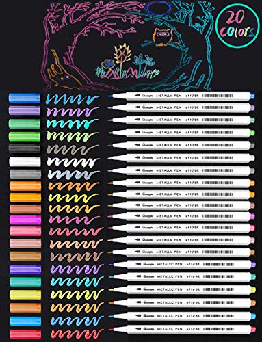 20 rotuladores metálicos de colores surtidos,álbumes de fotos,álbumes de recortes,pintura de roca,taza,caligrafía,taza